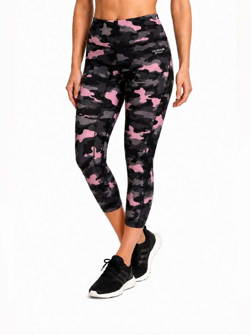 Calvin Klein Performance Camo Leggings With Ruched Detail - Medium